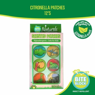 Garantiyang tunay Bite Block Naturals Insect Repellent Citronella Patches 12s