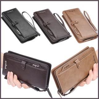 ☃○◆Retro business men s wallet European and American large-capacity multi-function card zipper drive
