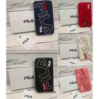 MRJC # FILA canvas long wallet one zipper fashion branded wallet W/box high quality (4*7 inch ) COD (1)