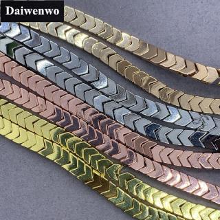 4 Colors Plated Silver Gold Hematite Coating Loose Arrow Beads Diy Jewelry Accessories
