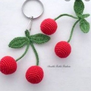 Cherry Keychain Crochet