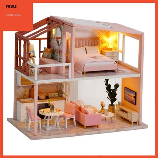 [PREDOLO] DIY Dollhouse Miniature Kit Romantic Wooden House Best Birthday Gifts for Teens (1)