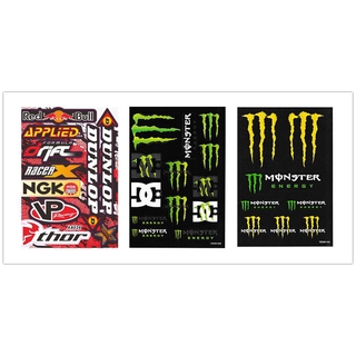 A4 Sports Skull Rockstar Glossy Film Stickers For Motorcycle (1)