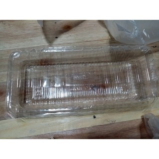 100pcs per pack Roll Clear Container H77L -- Bread Loaf Disposable Clamshell Container 9"x4"