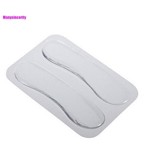 [Manysincerity] 1Pair Silicone Gel Heel Cushion Protector Foot Feet Care Shoe Insert Pad Insole (1)