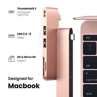 USB C Hub To TF SD Reader Slot Hub 3.0 PD Thunderbolt 3 USB C Hub Adapter for MacBook New Pro Air 12 13 15 16 2020 A2289 A2338 2021 Pro Macbook