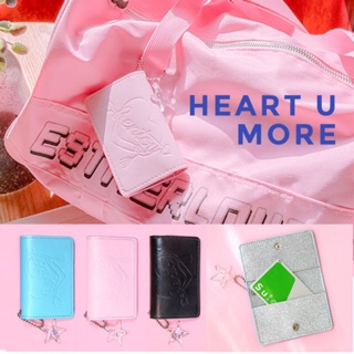 Bentoy Milkjoy Pastel Mini Glitter PU Card Holder Wallet Keychain