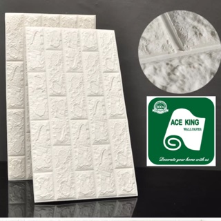 Aceking wallpaper 3D PE foambricks white self adhesive 70cm by 77cm diy wall sticker