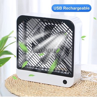 Electric Portable Fan USB rechargable .air cooling fan conditioner desk table usb charging vHff