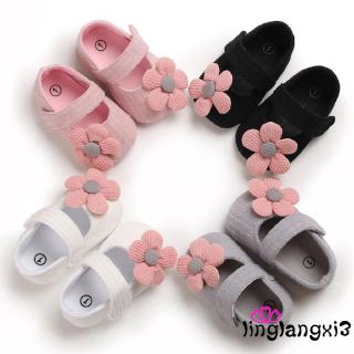 ♔BTY♔Baby Girls Princess Shoes Cotton Cloth Cute Flower Ballet Flat Mary Jane Sneaker Crib Shoes
