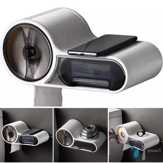 Toilet Paper Holders Plastic Toilet Paper Holder Dispenser Punch-Free Bathroom Tissue Box Wall Mounted Roll Paper