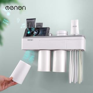 Magnetic Adsorption Toothbrush Holder Inverted Cup Wall Mount Bathroom Cleanser Storage Rack Bathroom Accessories Set