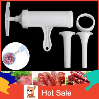 ♈Gh Kitchen Plastic Manual Meat Sausage Filler Stuffer Funnel Salami Maker Machine