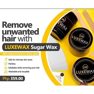 LUXEWAX organic sugar wax with reusable strips with FREEBIE (2)