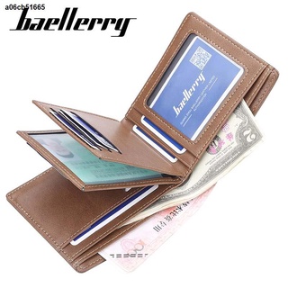 ❈Baellerry New 2019 Trend 4-fold Genuine Leather Wallet Simple And Stylish Business Wallet For Men