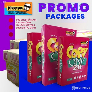 ◘✣PROMO PACKAGE Bond Paper 70GSM Substance 20 (5 reams per box) HARD COPY / COPY ONE