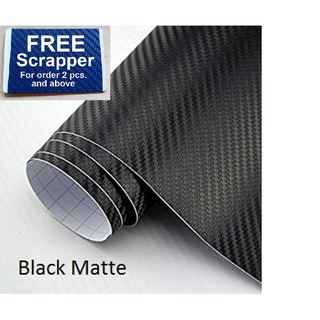 3D Carbon Fiber Sticker Black Matte 50cm x 50cm (1)