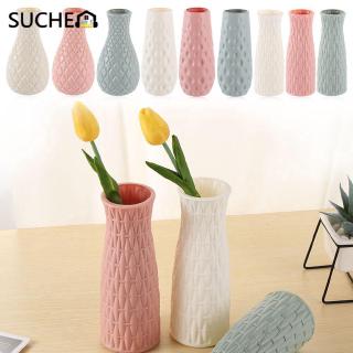 SUCHEN Nordic Plastic Vase Imitation Ceramic Flower Pot Home/ Wedding Decoration