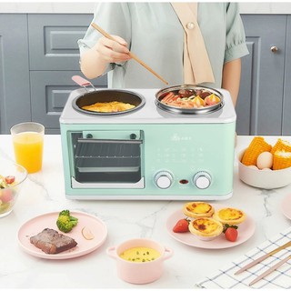 (In stock) Multifunctional breakfast machine, 4 in 1 electric toaster, toaster, electric oven