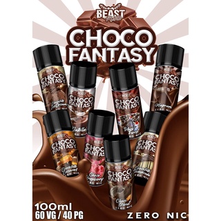 Beast Master Choco Fantasy 100ml Zero Nic (0MG) Vape Juice E Liquid Vaping 60vg 40p1