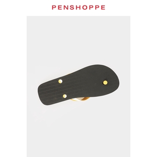Penshoppe Men's Printed Flip Flops (Black) (3)