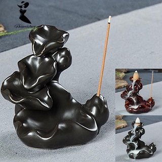 【COD】shimei Mini Chinese Style Incense Holder Mountain Stream Ceramic Incense Burner