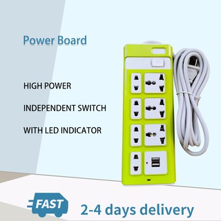 extension cord with usb port High-power multi-switch USB power strip socket Cables length 1.5M