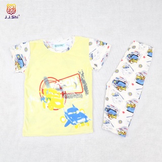 [J.J.SHI]Boy's sleepwear soft fiber comfortable sleep kids tokong car's printed children's(cod)