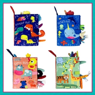 Mums Corner Baby Soft Cloth Tails Books Interactive Washashable Cloth Book Tail Educational Book