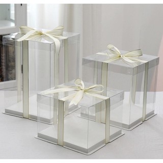 Square Transparent cake boxes for 4 to 8 inch size cakes