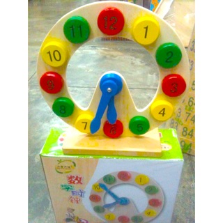 wooden digital clock toy for kids