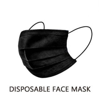 SF ZHONGKA Black Face Mask Disposable Face Mask 3ply 50pcs With Box