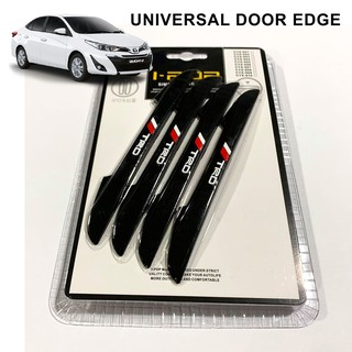 TRD Car Door Edge Protectors Door Guard Universal 4PCS SET Black Carbon