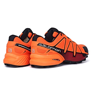【100%Original】 Salomon/solomon Speed Cross 4 Outdoor Professional Hiking sport Shoes Orange red40-46