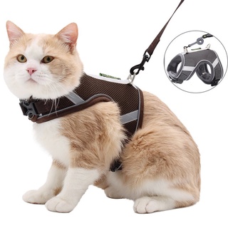 Cat Harness Reflective Leash Vest Breathable Mesh Puppy Dogs Outdoor Walking Leash Set Pet Harness V