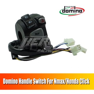 Domino Switch Handle Switch For Nmax LEFT Switch Black / Carbon Hazard Switch