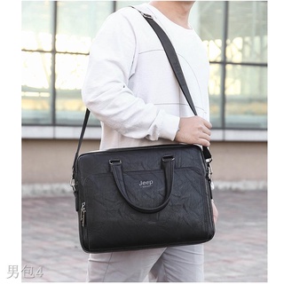 【Spot Goods】☂Jeep Buluo Man Hand Bag Business Bag Classical PU Leahter Messenger Bag Laptop Bag