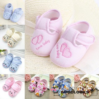 HGL♪Newborn Baby Girls Sneakers Bow Non-slip Crib Shoes