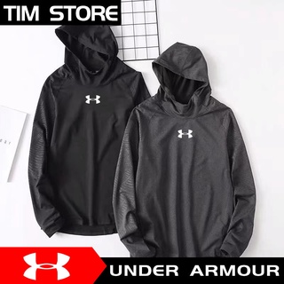 UA Long Sleeve Sweater Men's 2021 Casual Loose Hooded Half-Zipper Cardigan Sports Jacket