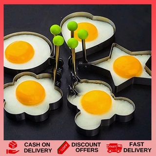 1Pc Stainless Steel Egg Shaper Non-stick Cooking Tools Mold Omelet Frying Egg Pancake DIY Mould