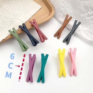 Internet celebrity candy color simple retro small fresh hairpin fashion student hairpin bow edge clip frosted hairpin