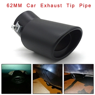 Exhaust Pipe Muffler Tip Matte Black Accessory Universal Car Exhaust Pipe 62mm Stainless Steel