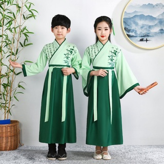 Children's Ancient Costume Hanfu Chinese Classics Suit Children's Three-Character Sutra Children's T