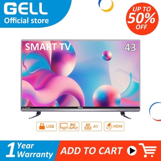 ✥Smart TV GELL 43 Inches Smart TV Android TV Youtube Wifi Google Play LED TV FHD Metal TV Body
