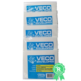 Veco Baronial Envelope Vellum Pale Cream 100 gsm 10's per pack