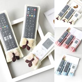 TV Remote Control Case Air Condition Control Cover Textile Protective Bag TV Air Condition Protector Bowknot 3 Size