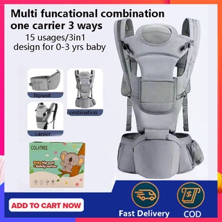 3in1 Multifunction Baby Backpack Carrier Ergonomic Hip Seat Baby Carrier with Box