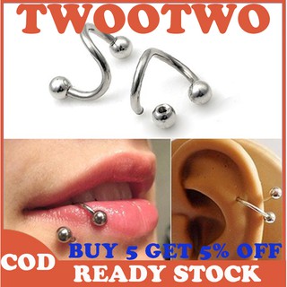 COD| Women Twist Nose Lip Chic Stud Eyebrow Cartilage Ring Earring Piercing Jewelry