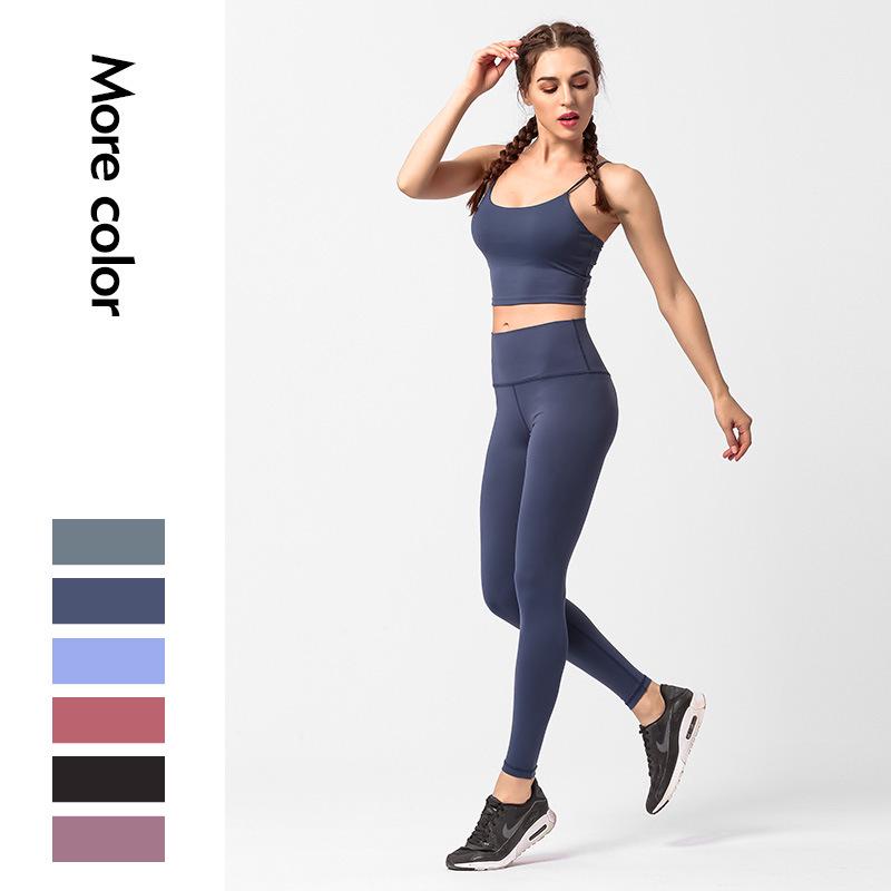 JK06+JW01 Ready Stock Korean Fitness Clothing Sports Running Suit Yoga Clothes Two-piece
