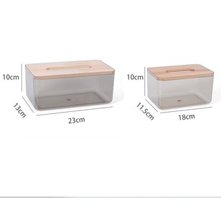 Tissue Holder Box Dispenser Storage Case Nordic Minimalist Transparent Wooden Bamboo Cover (8)